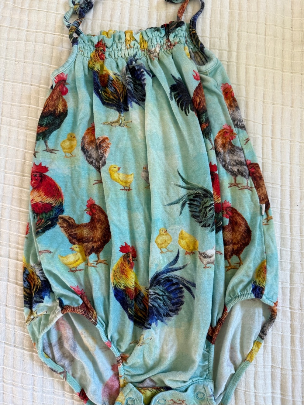 Posh Peanut “Rhett” Rooster Bubble Romper